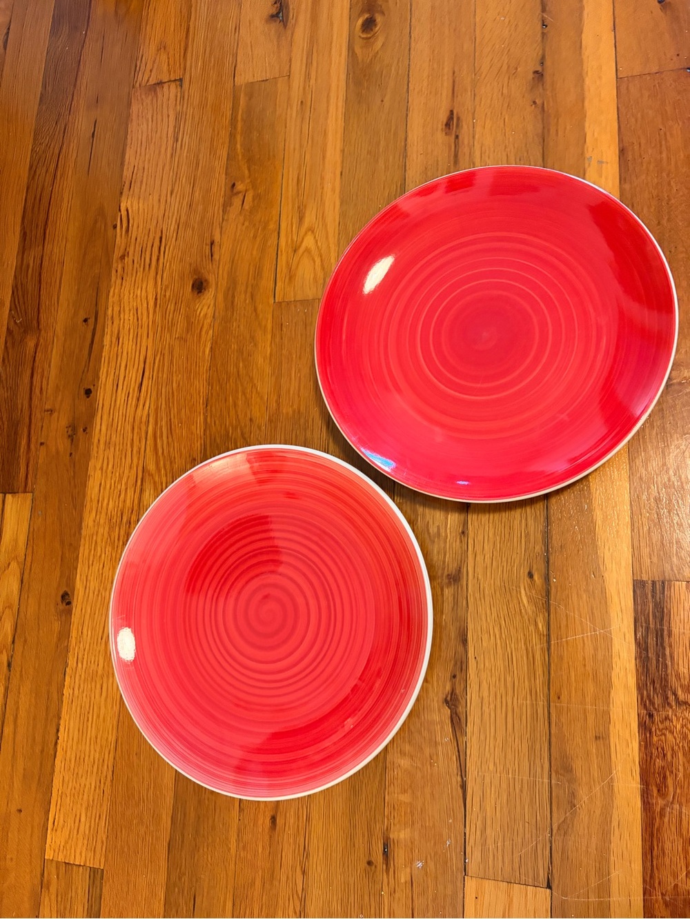 Graydon Hall Vibrant Red Ceramic Dinner Plates - Set of 2